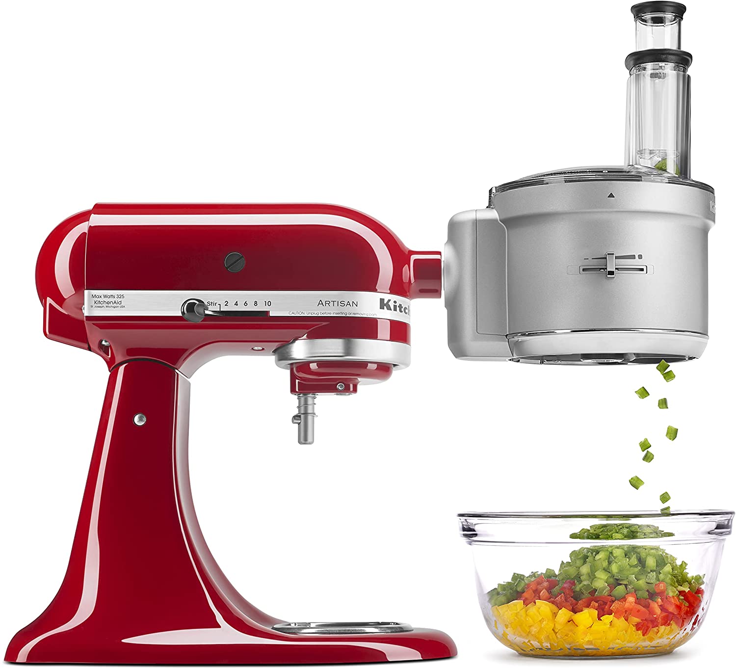 KitchenAid ExactSlice Food Processor Attachment for Stand Mixers - Perfect for Slicing, Shredding & Chopping - Ideal for Meal Prep, Baking & Cooking