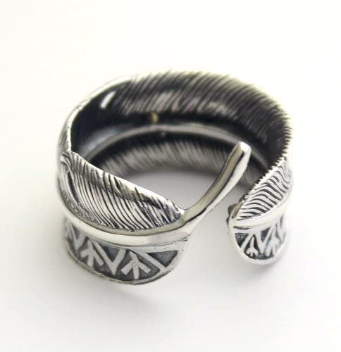 Sterling Silver Kokopelli Feather Hawk Wings Adjustable Open Rings for Women - Boho Chic Jewelry for Everyday Wear, Gift Giving & Spiritual Healing