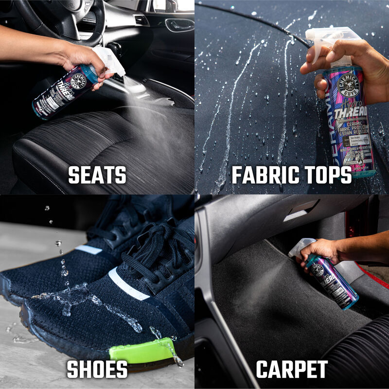 Chemical Guys Hydrothread Ceramic Fabric Protectant & Stain Repellent - 16oz Waterproof Spray for Car Seats, Sofas & Upholstery | Long-Lasting Protection Against Spills & Stains