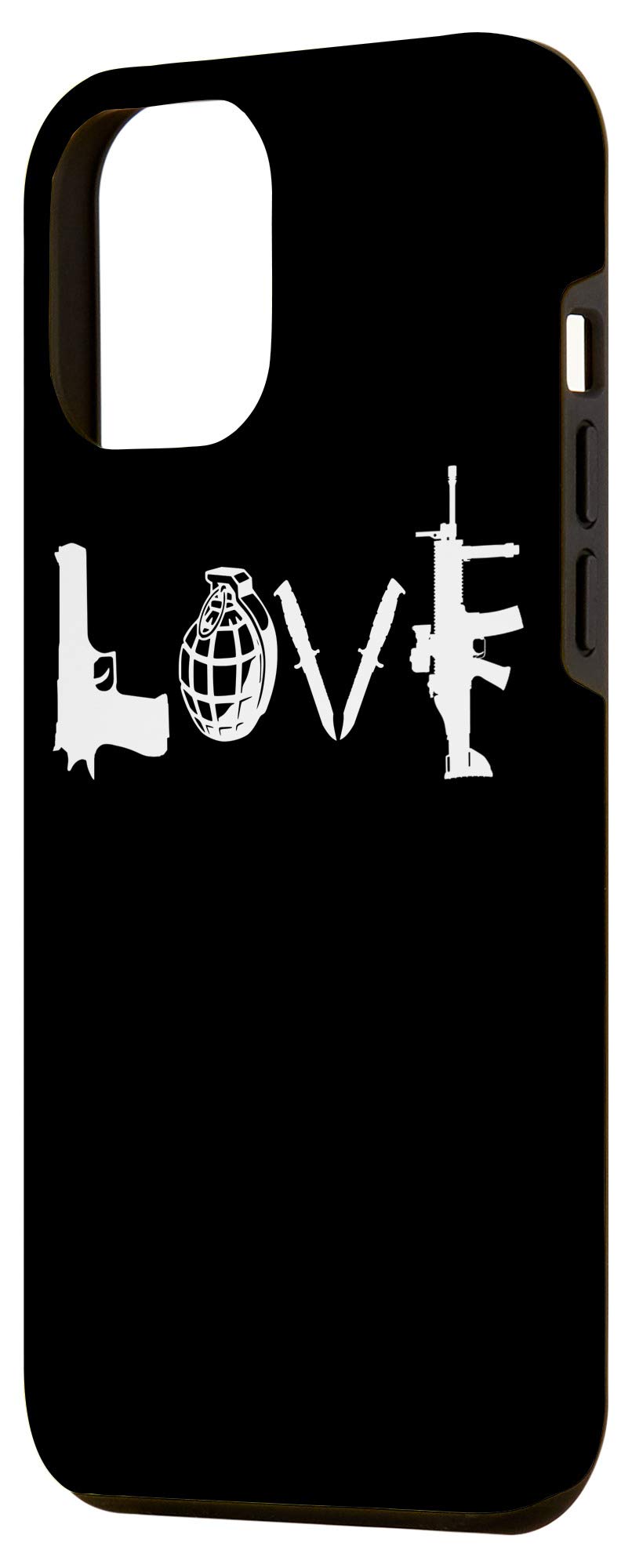 iPhone 12 Pro Max Protective Case - Durable Phone Cover with Cool Military Design (Guns, Grenades, Knives) - Perfect for Outdoor Enthusiasts & Tactical Gear Lovers