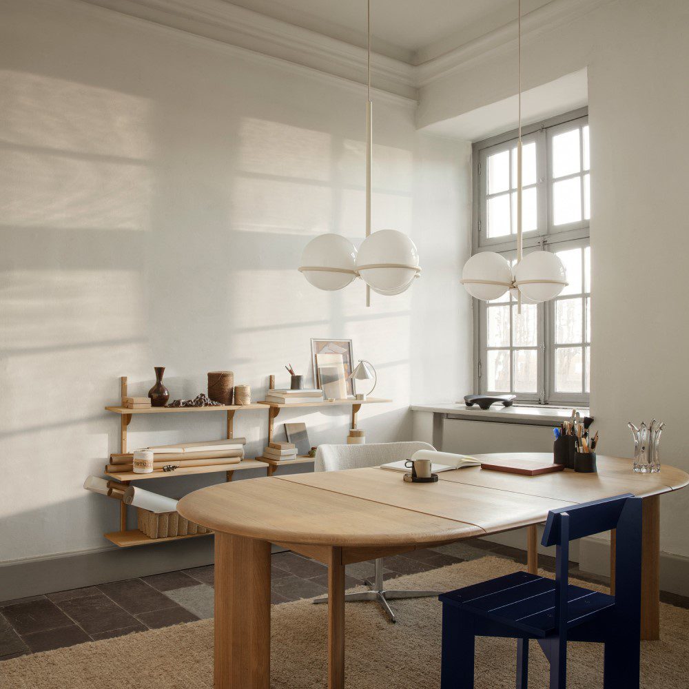 FERM LIVING Era Chandelier - Modern Scandinavian Pendant Light in Cashmere Finish | Perfect for Dining Room, Bedroom or Living Room Lighting Decor