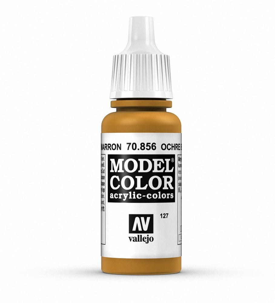 Vallejo Ochre Brown Acrylic Paint - 17ml Bottle for Miniatures, Models & DIY Crafts | Perfect for Warhammer, Dioramas & Art Projects