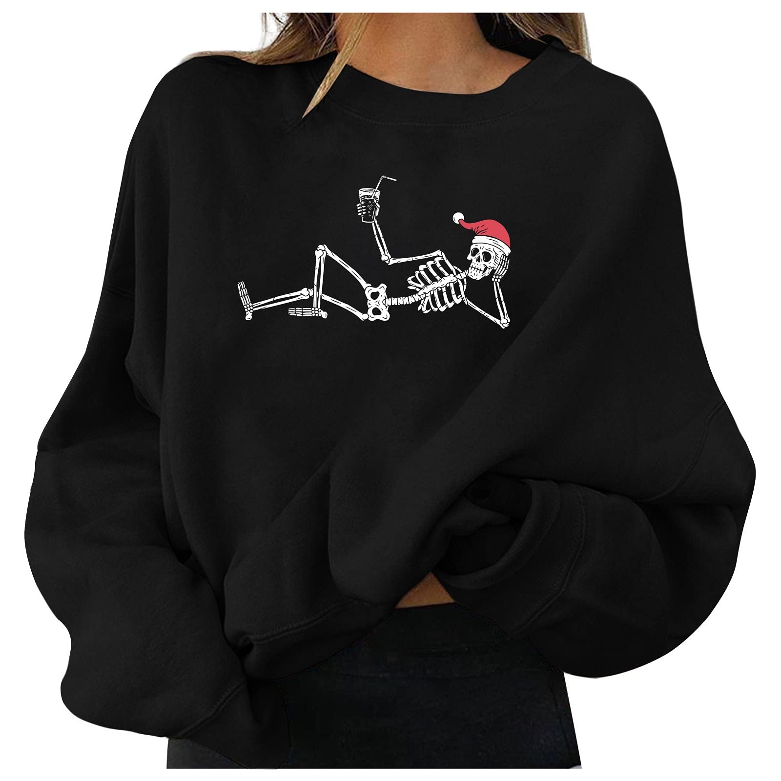 Women's Funny Ugly Christmas Zipper Hoodie - Long Sleeve Comfy Pullover with Print for Holiday Parties & Gifts | Cozy Winter Wear for Festive Gatherings