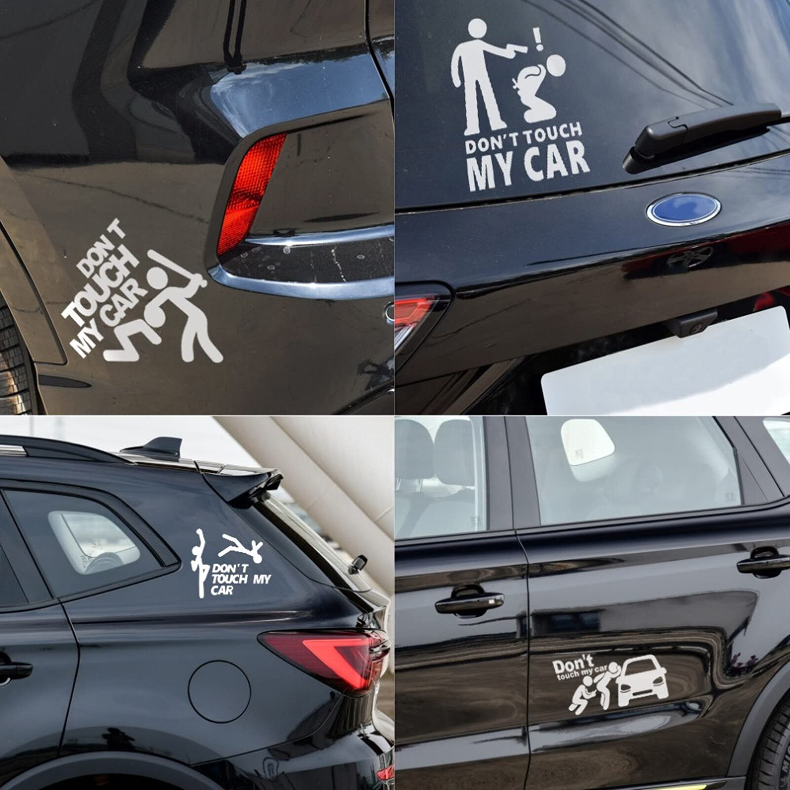 Funny Car Sticker - 'Don't Touch My Car' Vinyl Decals for Auto Body, Bumper & Fender | Creative Motorcycle Exterior Decoration & Car Window Accessories | Perfect for Personalizing Vehicles & Expressing Personality