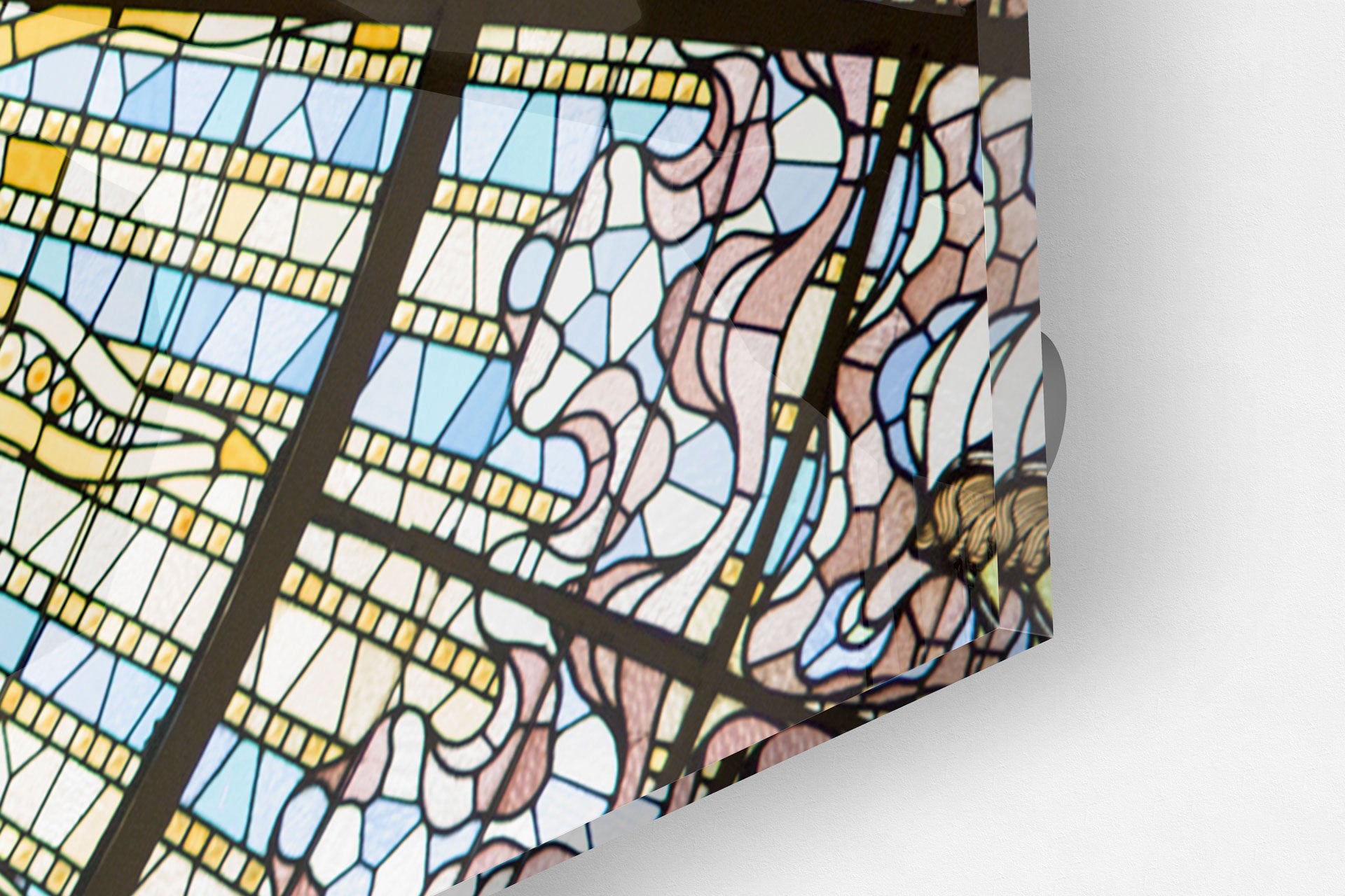 Stained Glass Window Film - Decorative Web Design for Home & Office Privacy - Perfect for Windows, Doors, and Partitions