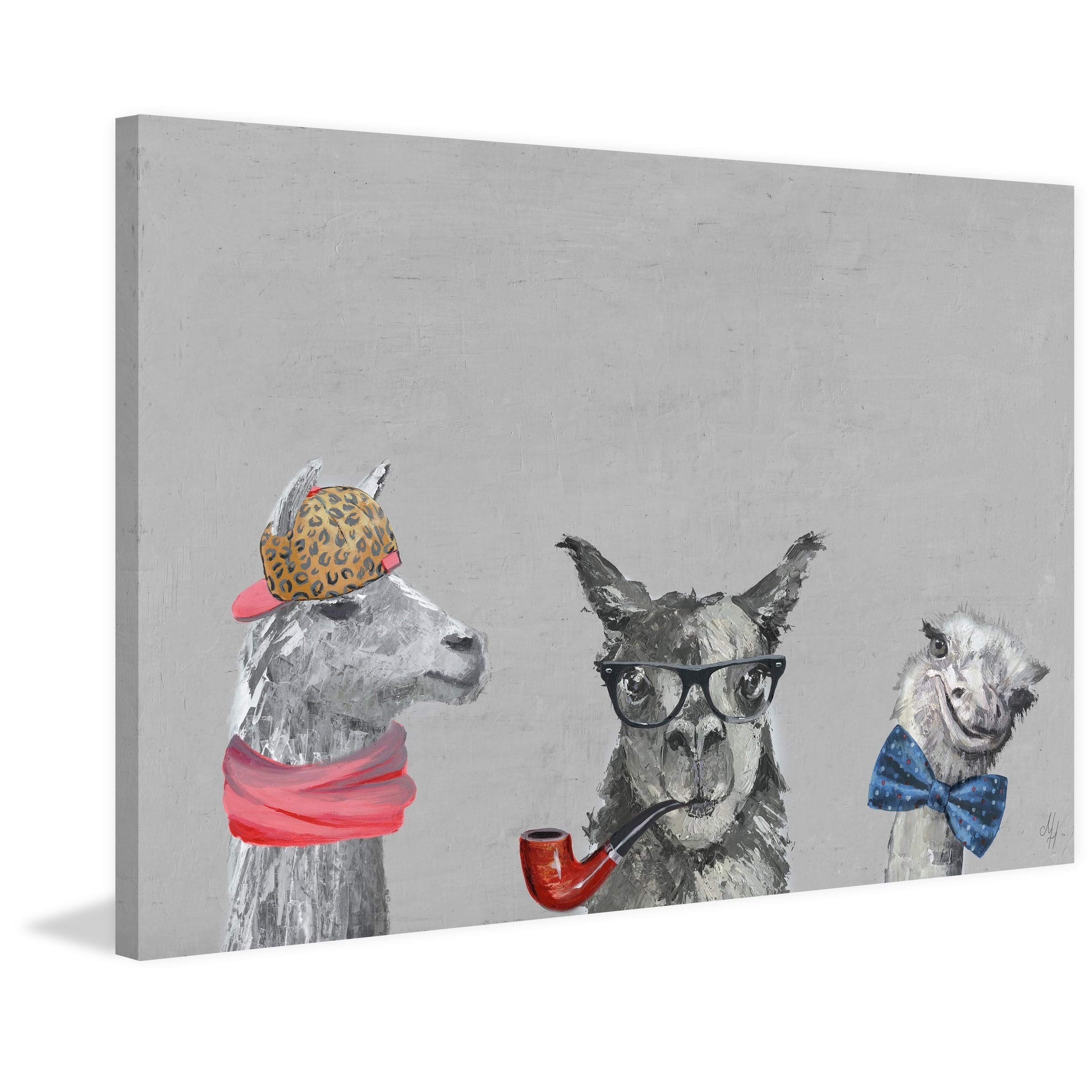 Handmade Indubitably IV Canvas Wall Art Print - 24x16 Inch Framed Picture for Living Room & Bedroom Decor | MARMONT HILL