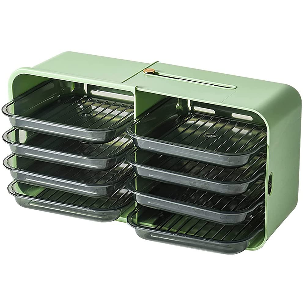 Double Layer Egg Storage Box with Drawer - Refrigerator Organizer for Kitchen, Fresh-Keeping Tray for Household Use - Perfect for Storing Eggs, Fruits, and Vegetables in Fridge