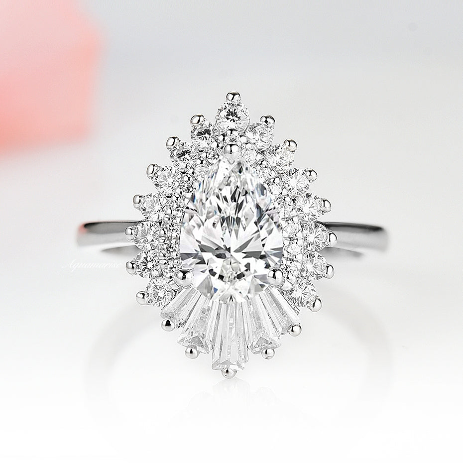 Art Deco Lab Grown Diamond Engagement Ring - 1.5 Carat IGI Certified, 14K White Gold Wedding Band for Women, Perfect for Proposals, Anniversaries & Bridal Jewelry Gifts