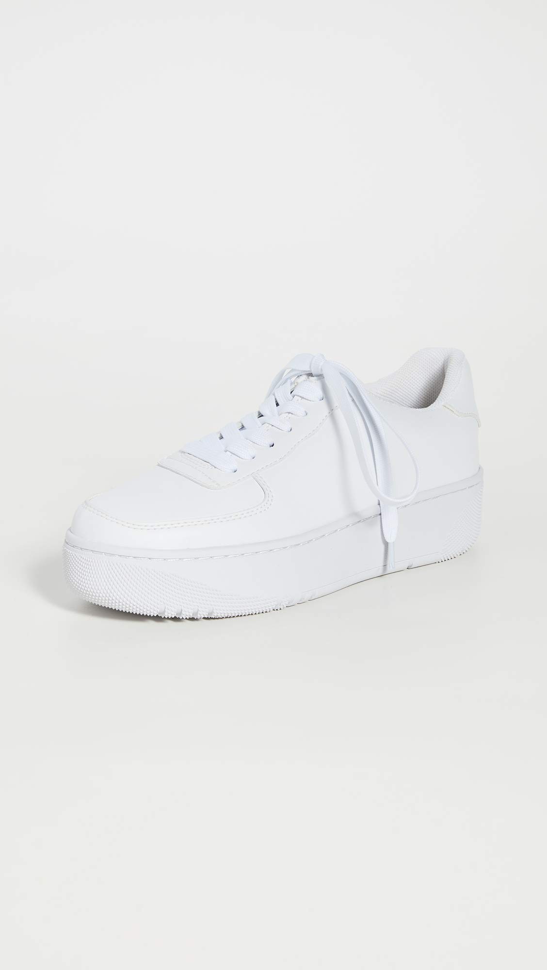 Jeffrey Campbell Women's White Court Sneakers Size 8.5 US - Casual Fashion Sneakers for Women, Perfect for Everyday Wear, Office, and Street Style