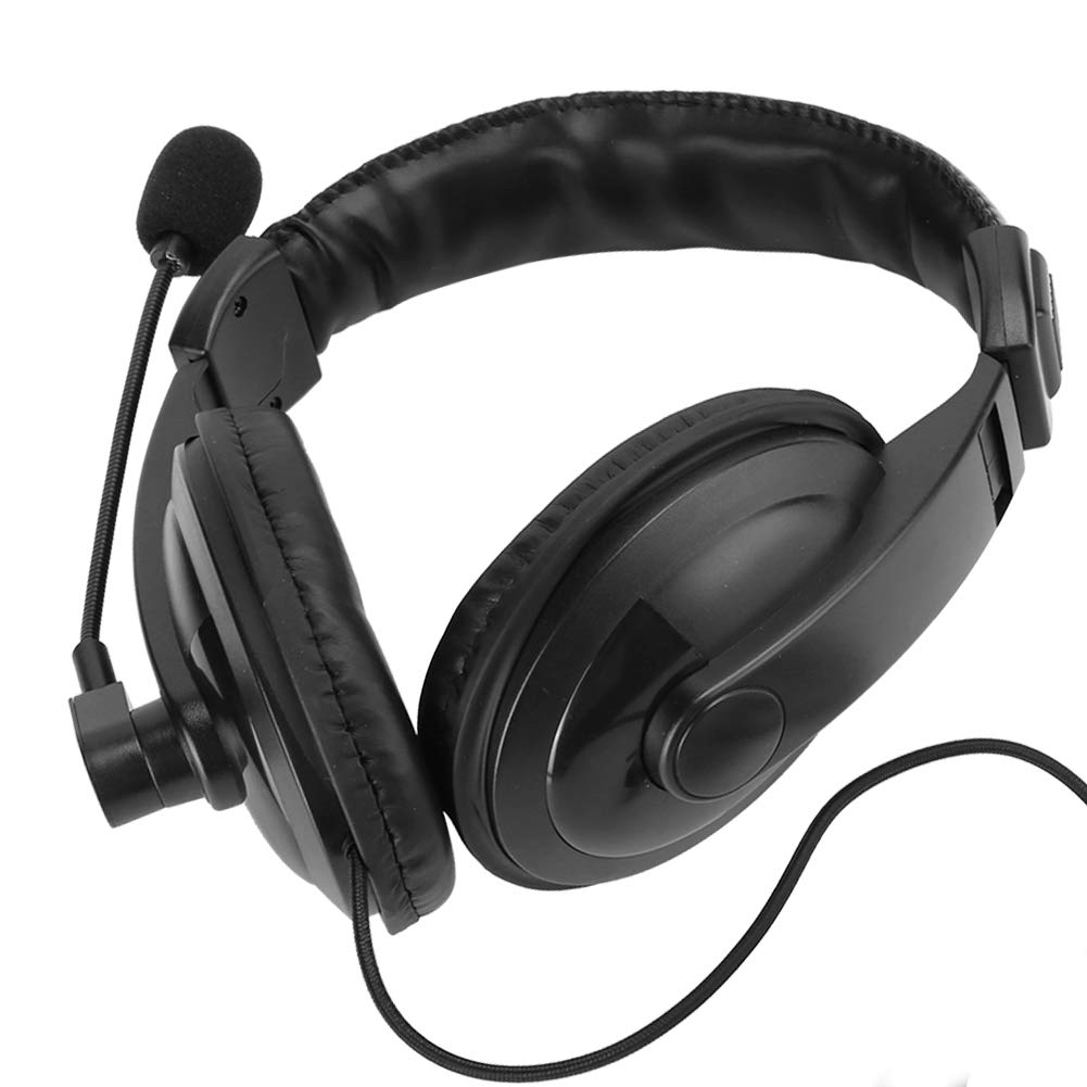 Topiky Professional Over-Ear Walkie Talkie Headset with Noise Cancelling Mic & PTT Button - Wired RF Communication Headset for Military, Security & Outdoor Use - Black