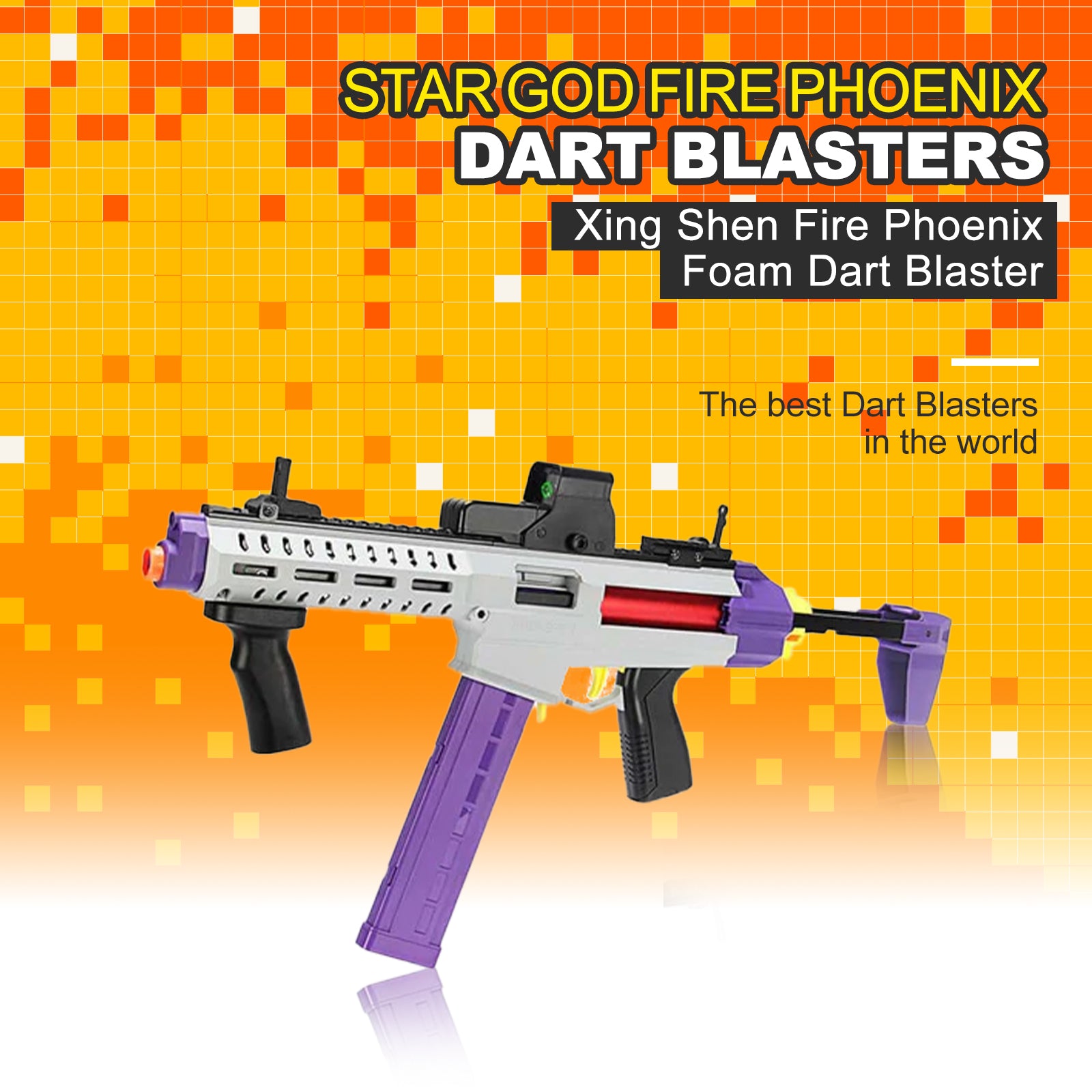 Xing Shen Fire Phoenix Foam Dart Blaster - High Performance Foam Blaster Toy for Outdoor & Indoor Nerf Battles, Kids & Adults - Perfect for Backyard Games, Team Battles & Birthday Parties