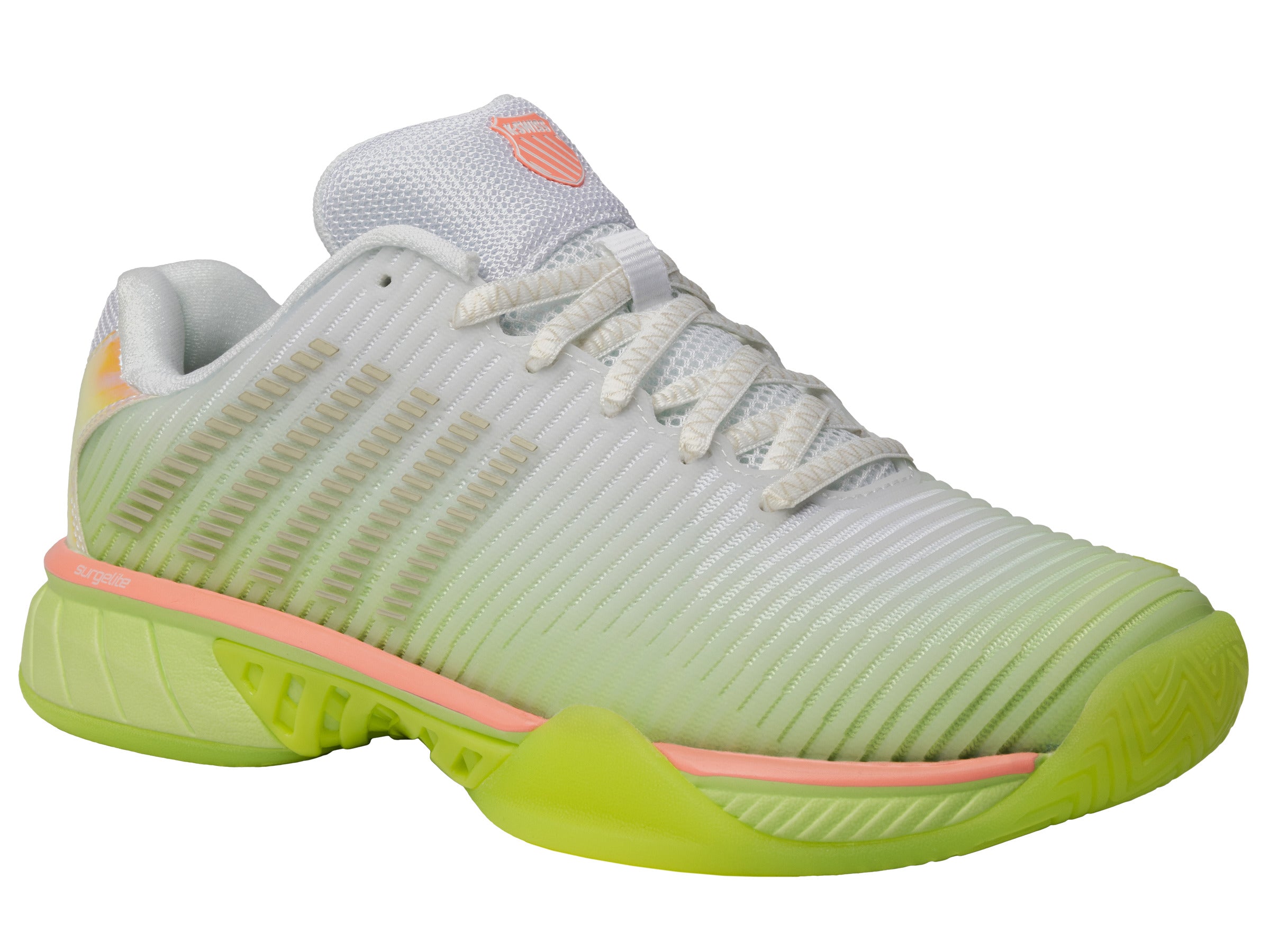 Hypercourt Express 2 Lucky in Love Women's Tennis Shoes - White/Lemon Frost/Beige | Lightweight Cushioned Court Sneakers for Women | Perfect for Tennis, Gym Workouts & Casual Wear