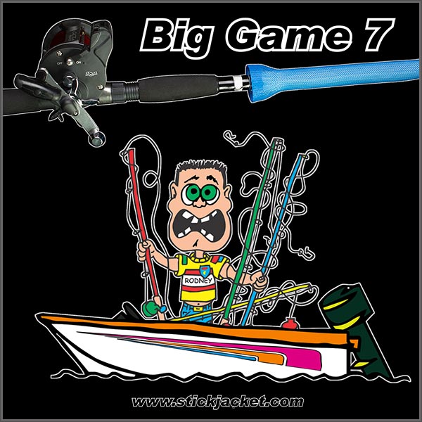 Big Game 7 Rod Cover - Durable Fishing Rod Protector for Saltwater & Freshwater - Ideal for Boat, Kayak, and Shore Fishing Accessories