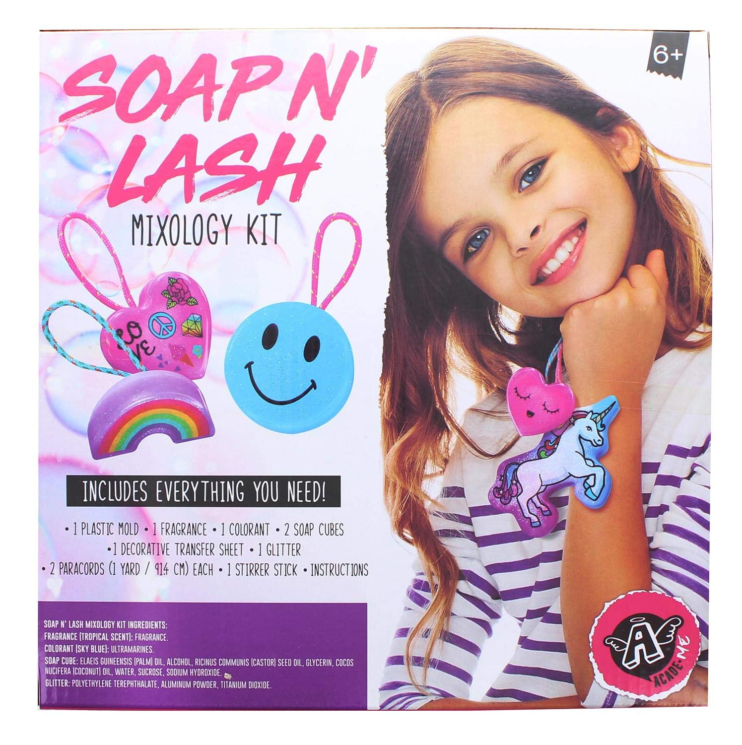 Anker Play Soap n' Lash Mixology Kit - DIY Soap Making Kit for Kids & Adults, Create 4 Fun Bath & Beauty Projects - Perfect for Birthday Gifts, Family Bonding & Creative Playtime