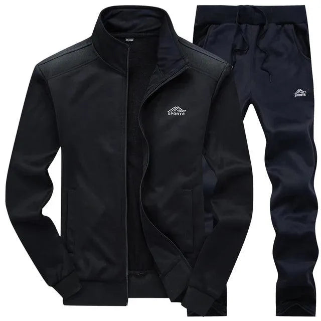 Men's Casual Fleece Jogger Two Piece Set - Comfortable Lounge Wear for Home, Gym & Outdoor Activities