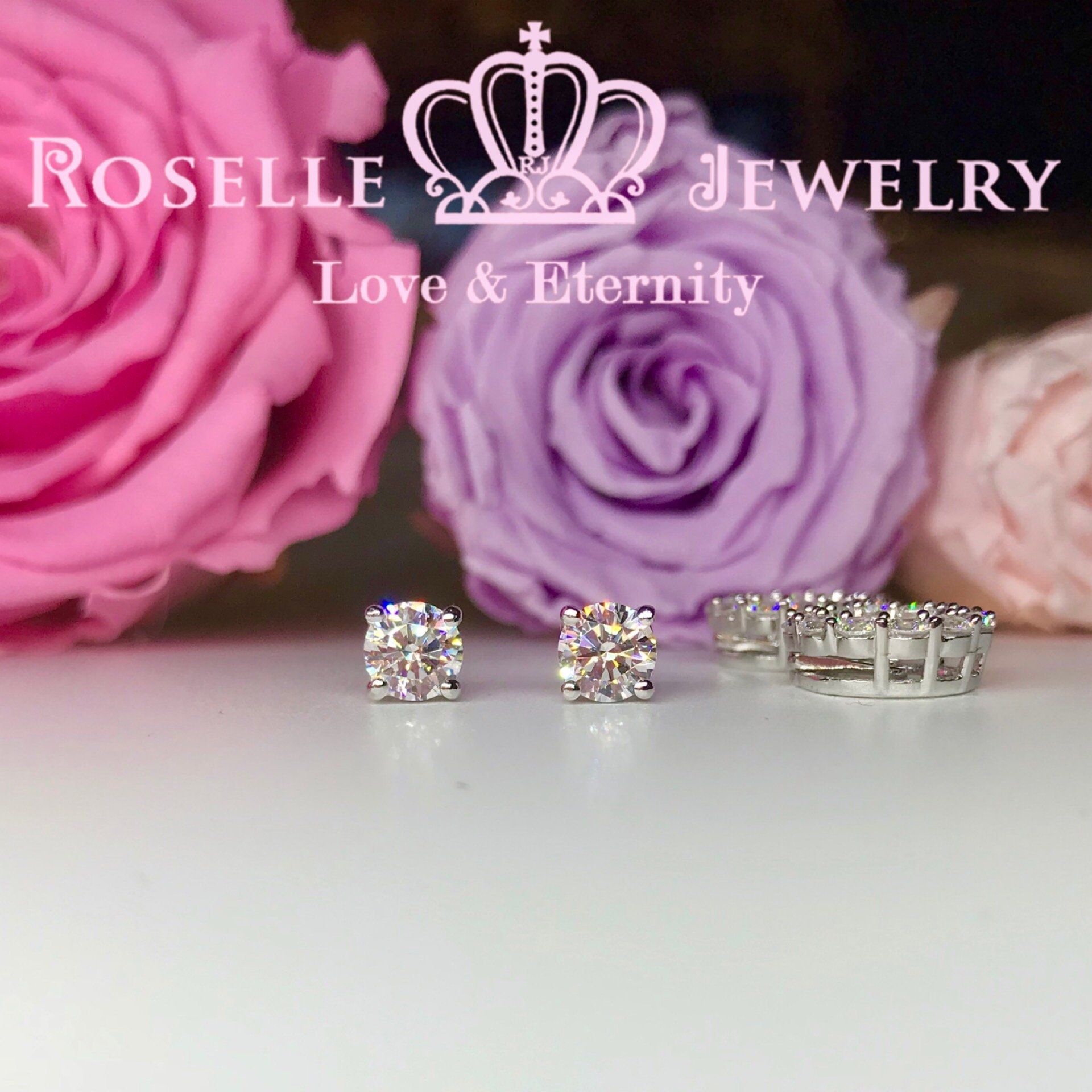 Detachable Halo Stud Earrings for Women - 14K Gold Plated Cubic Zirconia Earrings | Perfect for Weddings, Parties & Everyday Wear