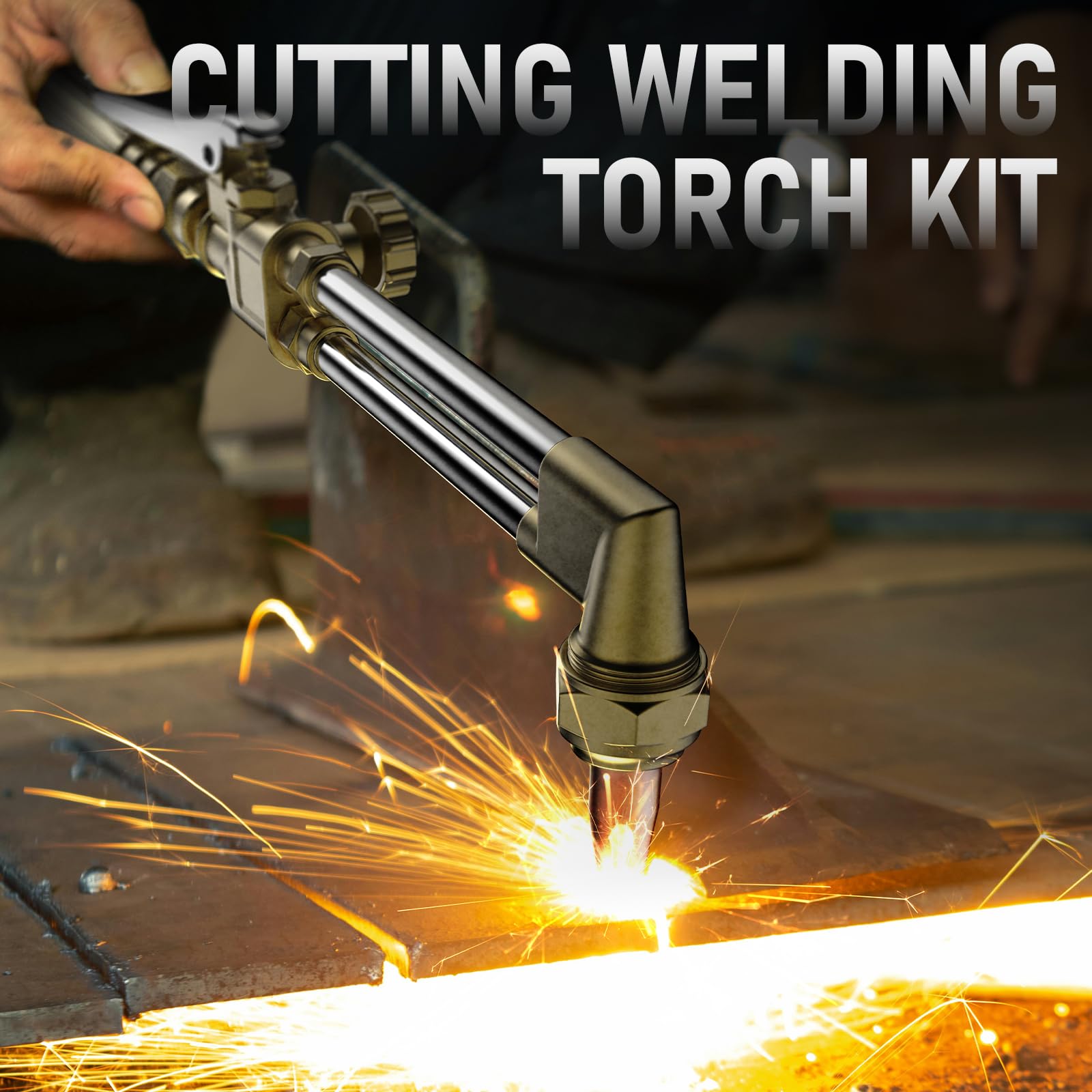 YESWELDER Oxygen Acetylene Torch Kit - Professional Welding & Cutting Torch Set with Regulator, Nozzles, Hose & Safety Goggles - Ideal for Metal Fabrication, Automotive Repair & DIY Projects