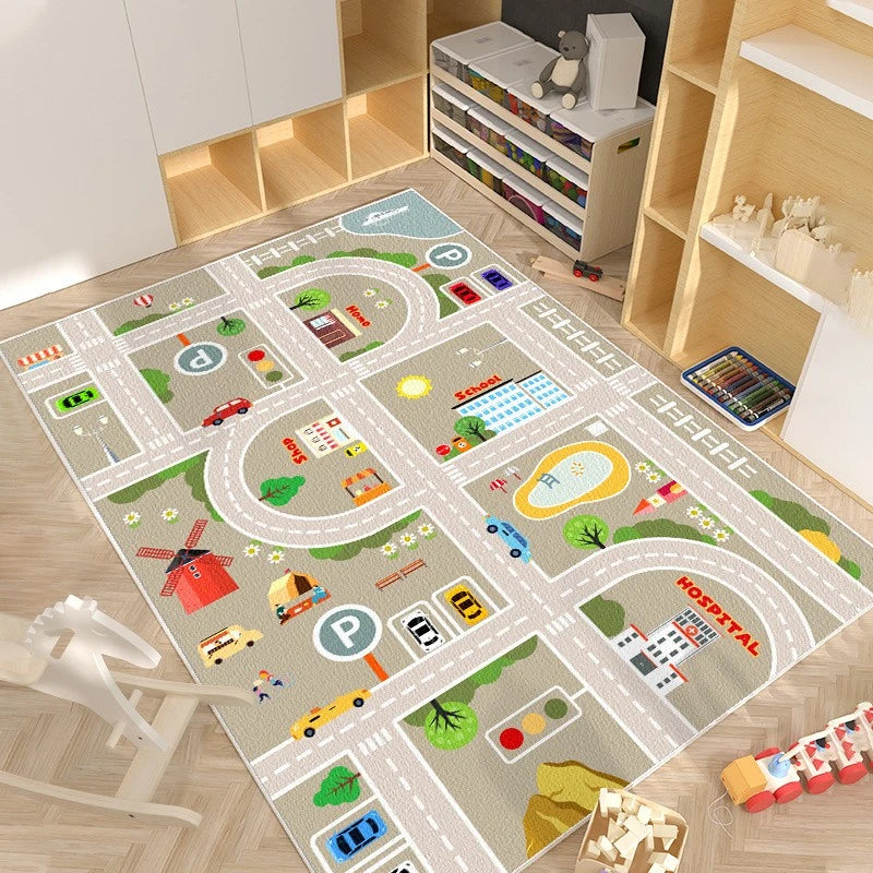 Grace SafePlay Fun & Learn Spillproof Nursery Rug - Non-Slip Waterproof Play Mat for Babies & Toddlers - Perfect for Daycare, Playroom & Nursery Floor Protection