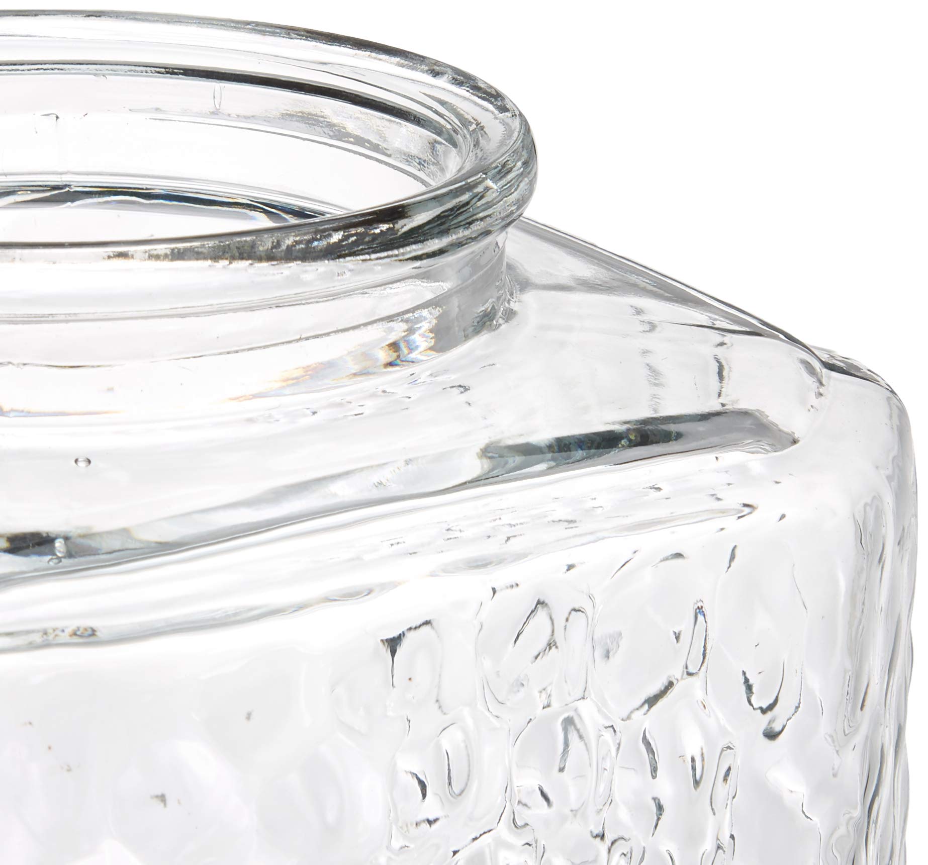2.5 Gallon Glass Beverage Dispenser with Stainless Steel Spigot, Metal Stand & Drip Tray - Mason Jar Style Drink Dispenser for Parties, Weddings, BBQs - Perfect for Iced Tea, Lemonade, Water & Punch - Great for Outdoor Events, Catering & Home Entertaining