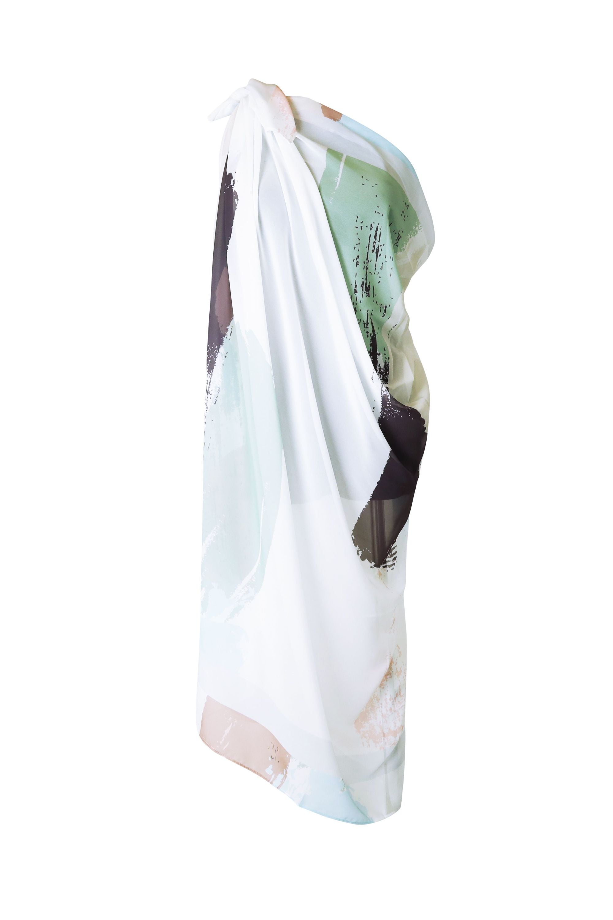Morea Sarong - Hand-Painted Beach Wrap, Boho Chic Cover-Up for Women - Perfect for Beach Vacations, Poolside Lounging & Summer Festivals