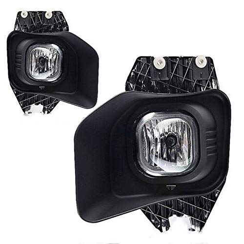 2011-2016 Ford F250 F350 F450 F550 Super Duty Halogen Fog Light Kit with Bezels, Wiring Harness, Switch & Bulbs - Complete Replacement Upgrade for Off-Road Driving & Night Visibility