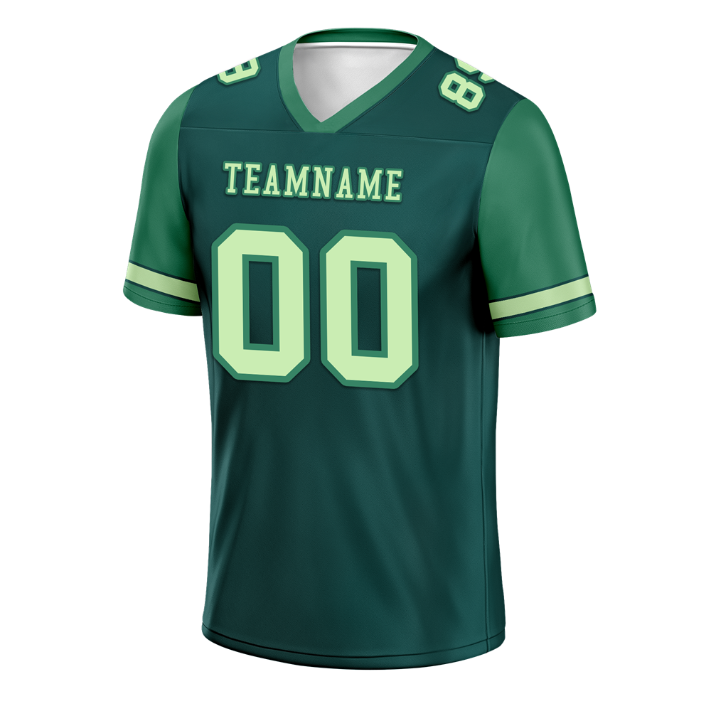 Custom Green & Pink Two-Tone Personalized Authentic Football Jersey FBJ02 - Perfect for Game Day, Team Uniforms, and Sports Fan Gifts