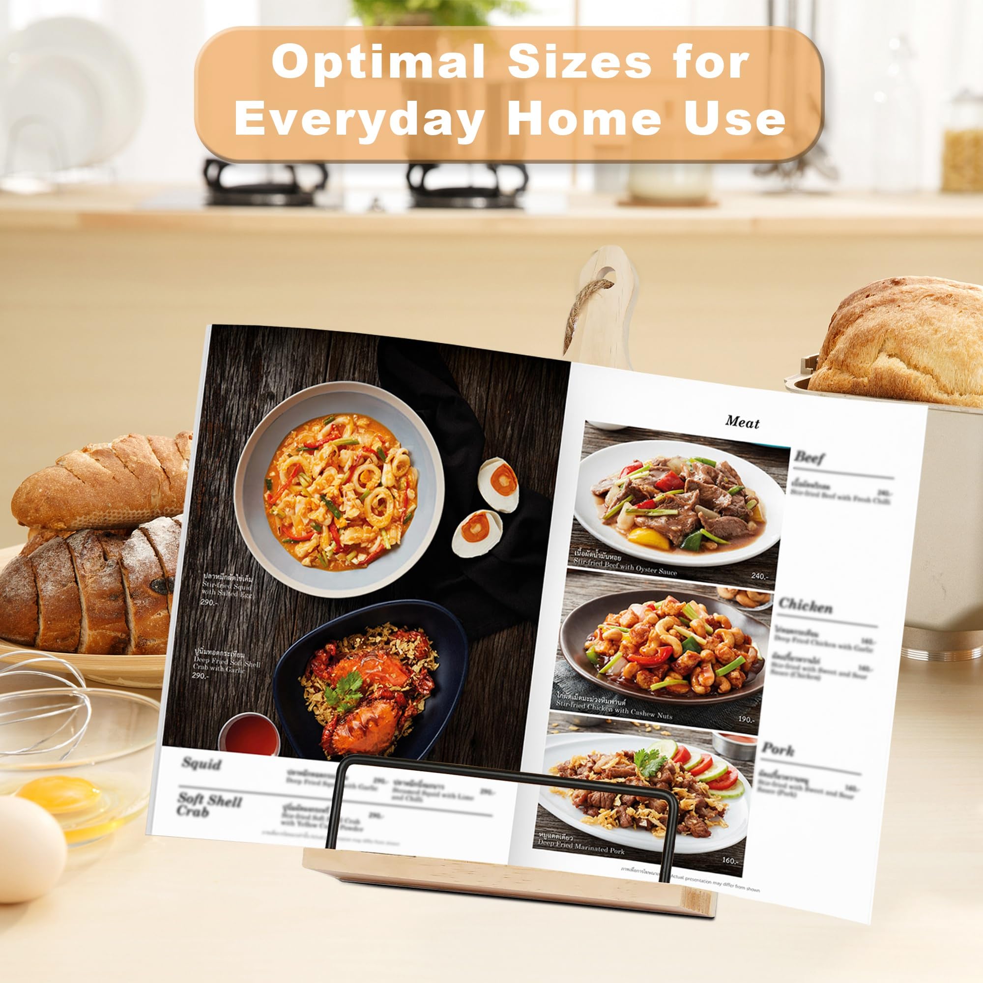 Best Mother's Day Gifts for Mom - Cookbook Stand for Kitchen Counter, Recipe Book Holder - Perfect for Baking, Cooking & Reading in the Kitchen