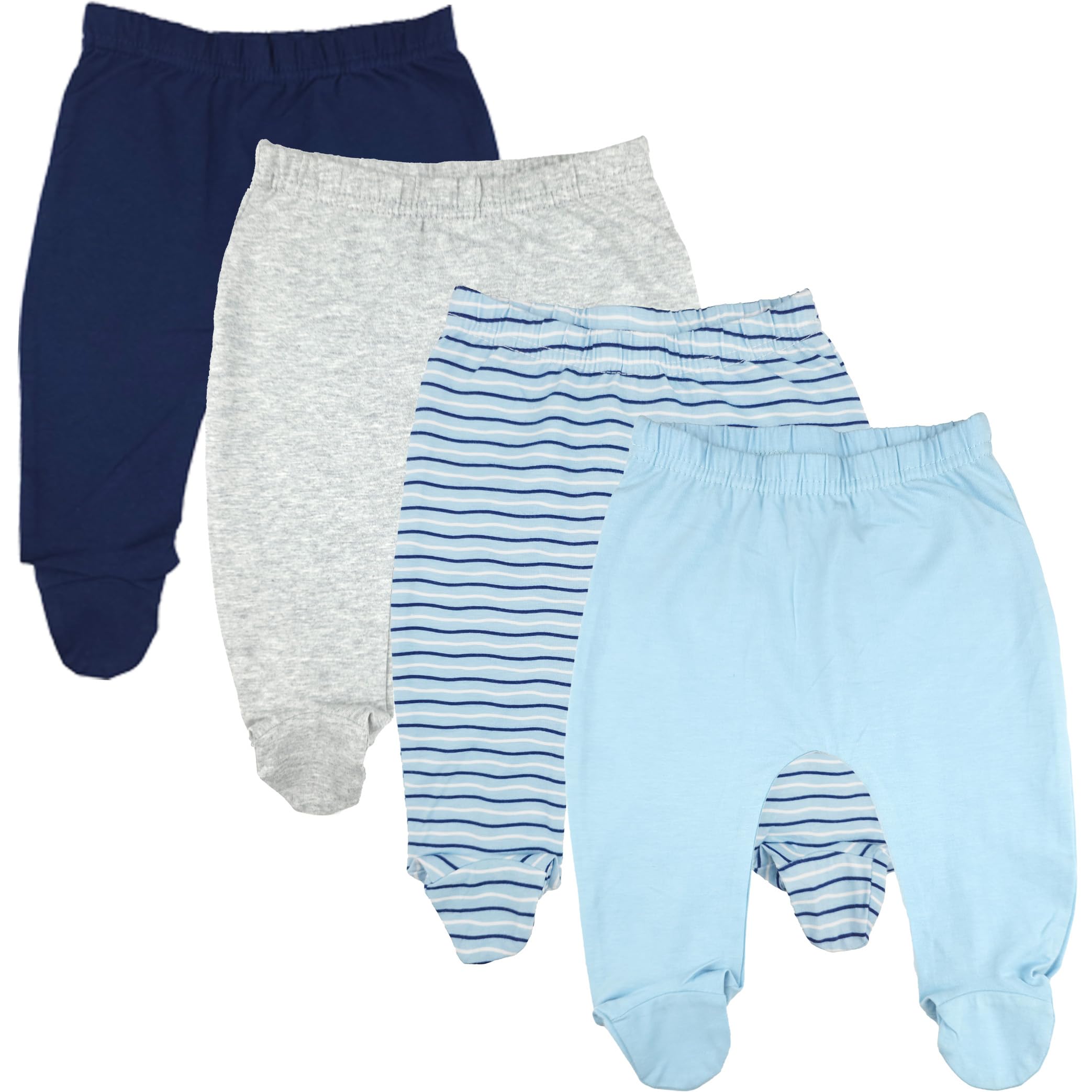 123 Bear Baby Soft Cotton Spandex Footed Pants for Newborns & Infants - Cozy & Stretchy Sleepwear for Daycare, Playtime & Nap Time