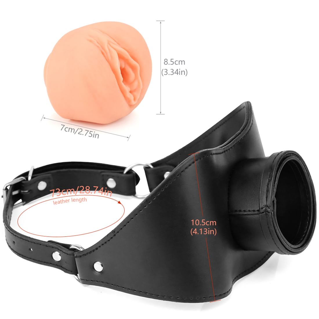 BDSM Ball Gag with Strap - Open Mouth Gag Restraint for Adults, Bondage Sex Toy for Couples & Solo Play - Perfect for Roleplay, Sensory Deprivation & BDSM Scenes