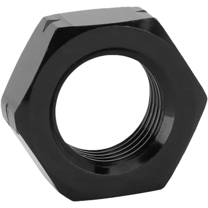 Black Aluminum Jam Nuts 1/2-20 Thread (12 Pack) - Secure Fasteners for Automotive, Machinery & DIY Projects