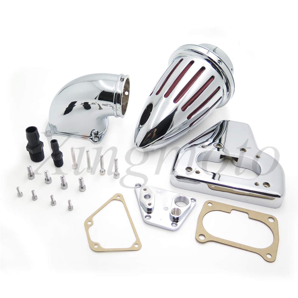 High Performance Air Intake Bullet Cleaner Kit for 2002-2009 Honda VTX 1800 R/S/C/N/F - Chrome Finish - Improved Airflow & Engine Performance - Perfect for Motorcycle Upgrades & Custom Builds