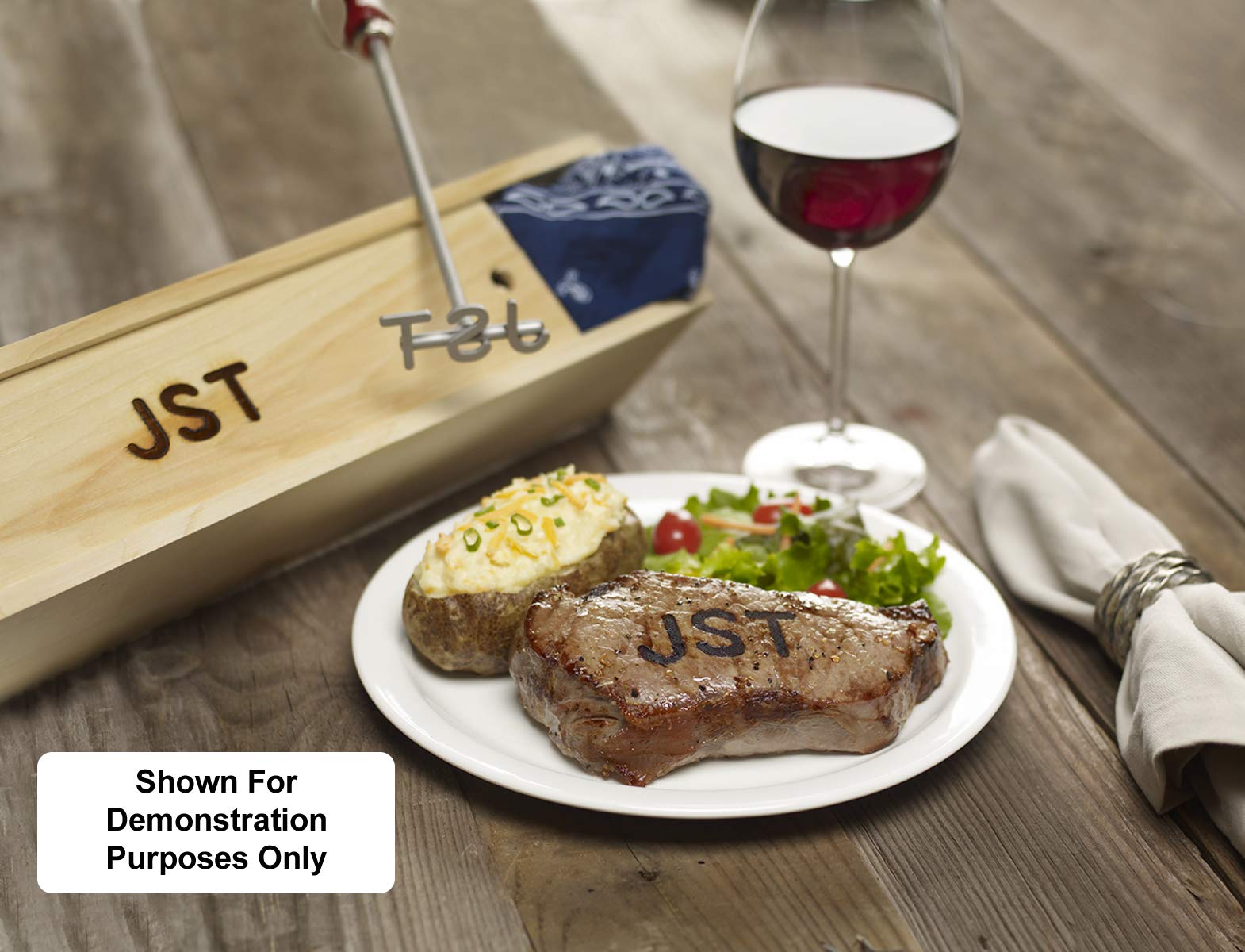 Premium BBQ Branding Iron for Steak, Buns, Wood & Leather - Top-Rated Grill Marking Tool for Professional Chefs & Home Cooks - Perfect for Steak Branding, Bread Marking, Wood Burning & Leather Crafting