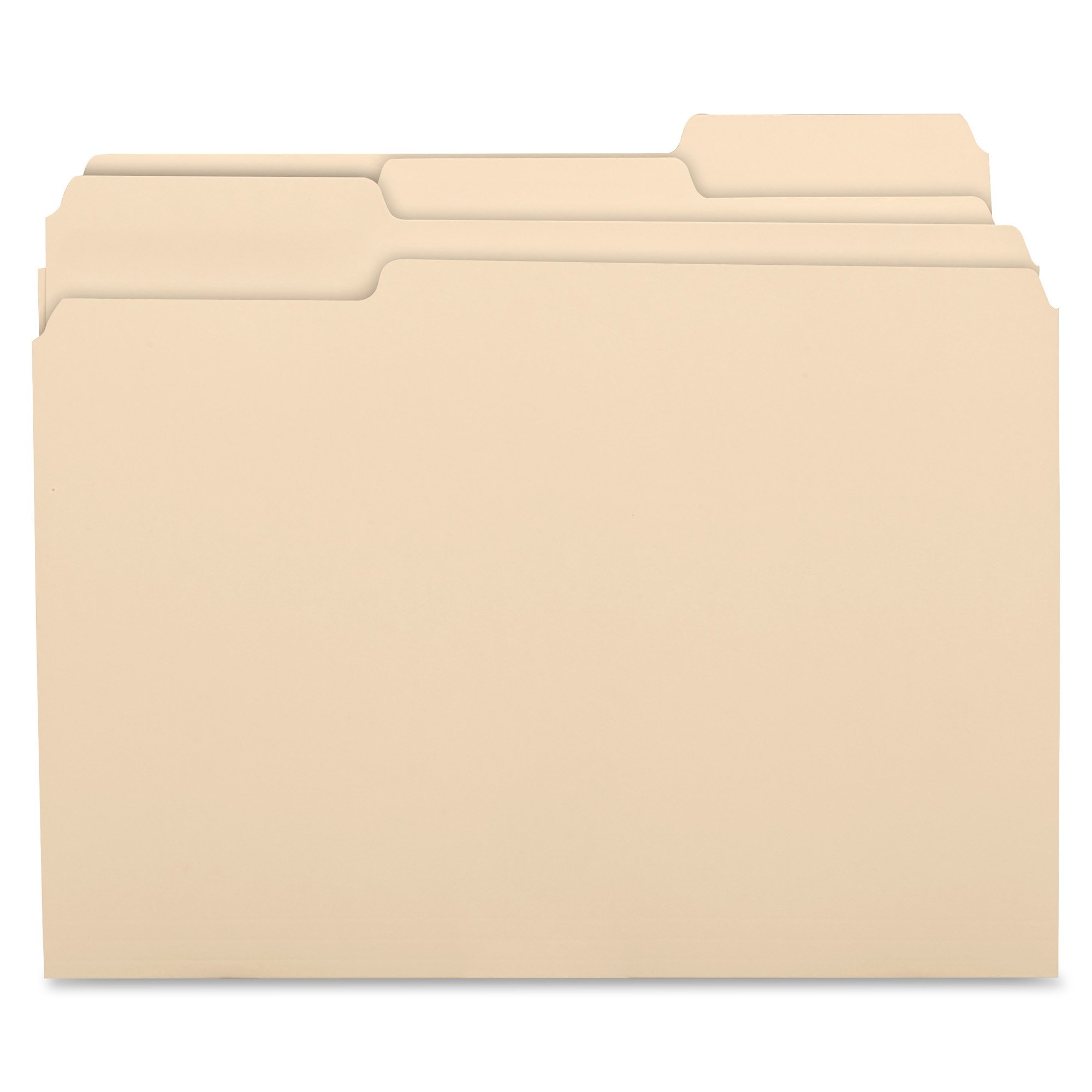 Business Source Top Tab Manila File Folders - Letter Size, 1/3 Cut, 100-Pack (17525) - Perfect for Office, School, and Home Organization