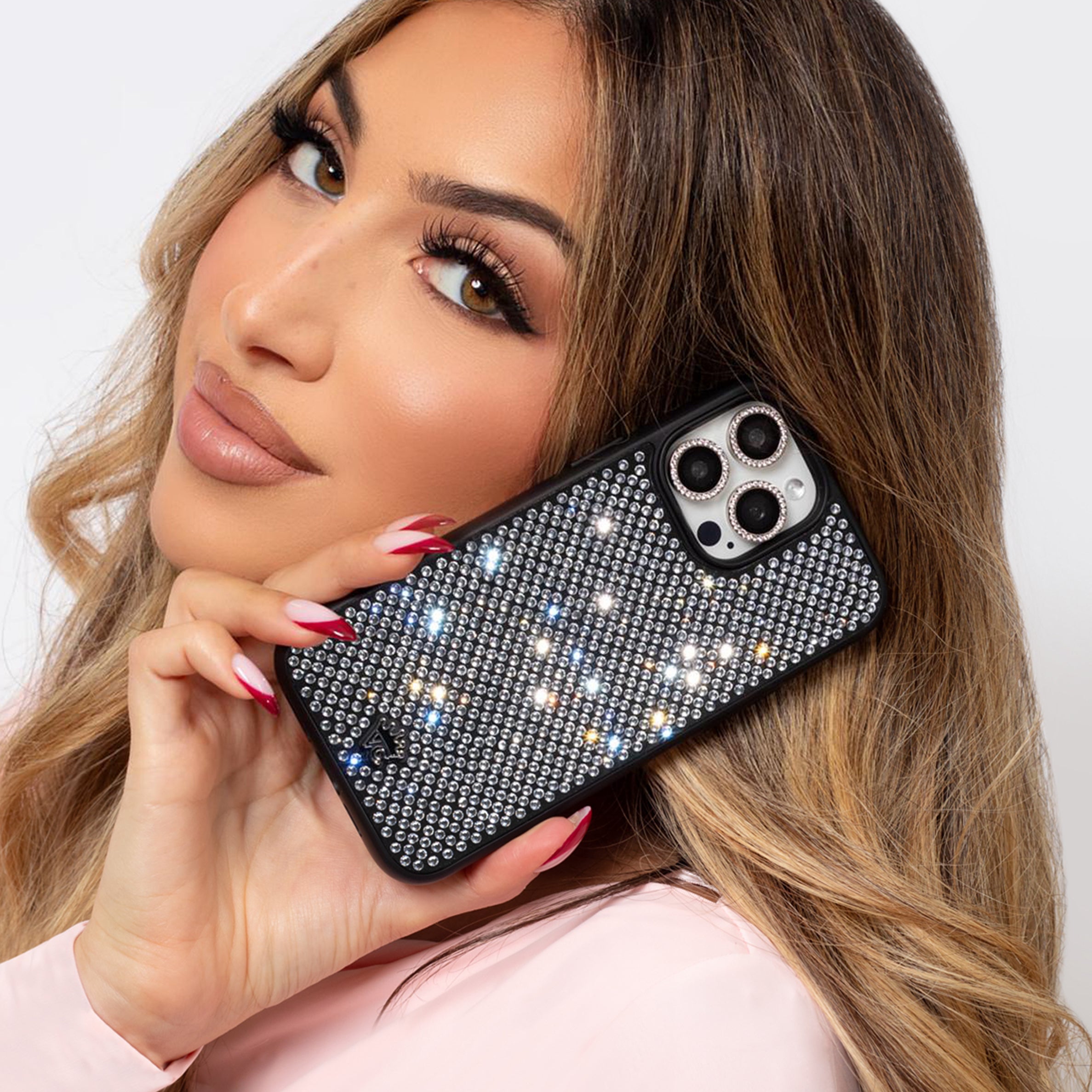 Luxury Black Caviar Crystals iPhone Case - Elegant Protective Cover for iPhone 14/13/12/11 Pro Max | Perfect Gift for Women & Fashion Accessory | Ideal for Parties, Weddings & Special Occasions