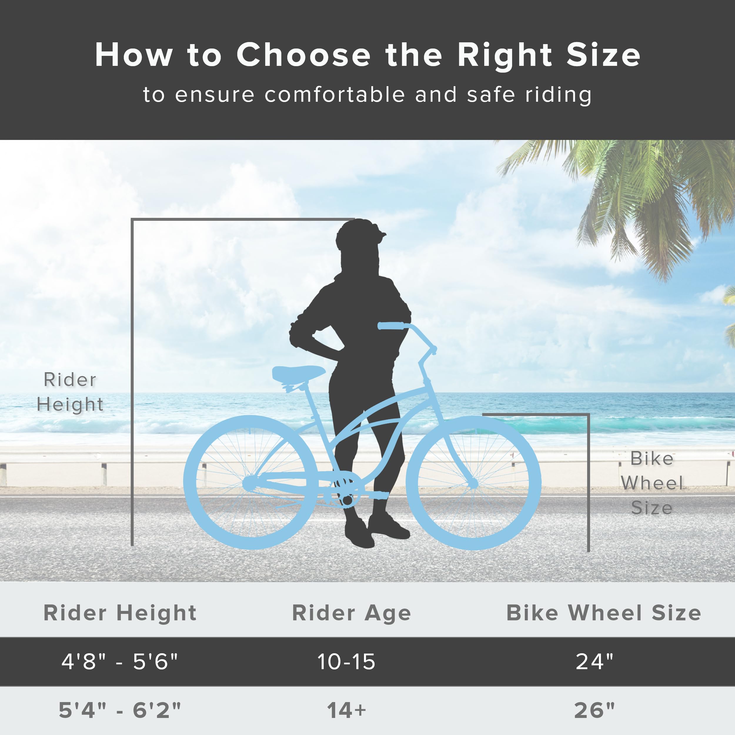 Firmstrong Urban Lady Beach Cruiser Bike - Comfortable Women's Bicycle for Casual Riding, Commuting & Beach Cruising
