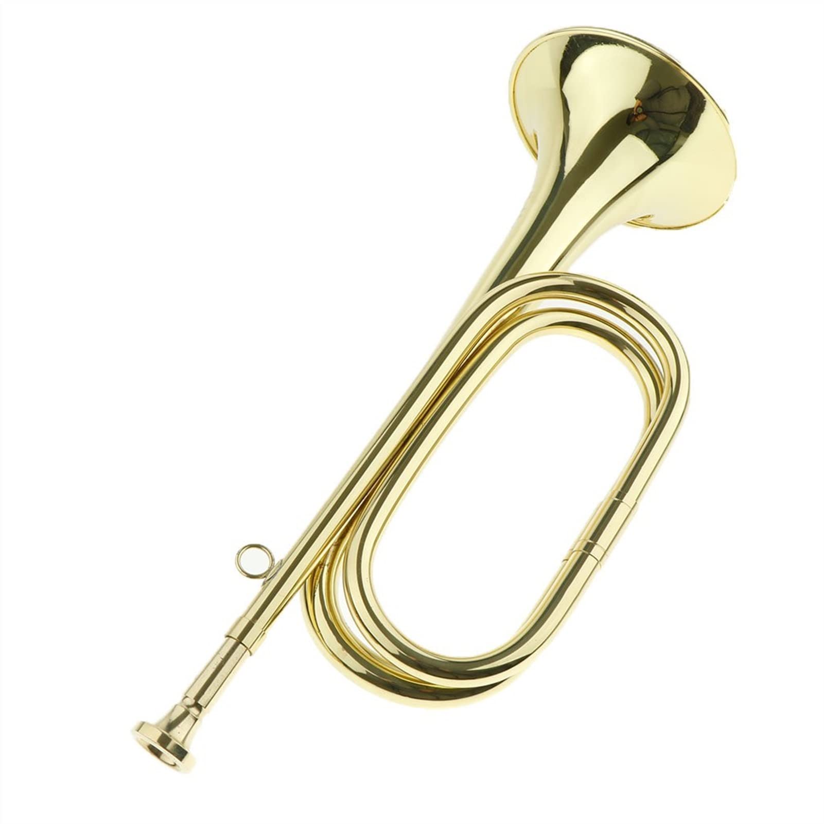 Professional Brass Trumpet Set for Beginners - Cavalry Marching Bugle for School Band Performances & Military Ceremonies | High-Quality Brass Instrument for Music Students & Ensembles