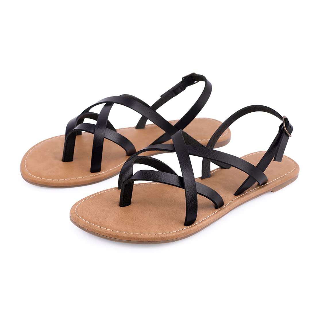 Women's Gladiator Flat Sandals - Fisherman Strappy Ankle Strap Sandals for Summer | Comfortable Casual Walking Beach Vacation Shoes