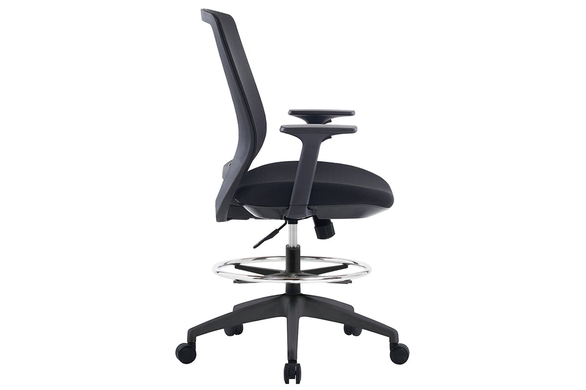 Finch Ergonomic Mesh Drafting Chair - Adjustable Height Office Chair with Lumbar Support for Architects, Designers & Artists - Perfect for Home Office, Studio & Workspace