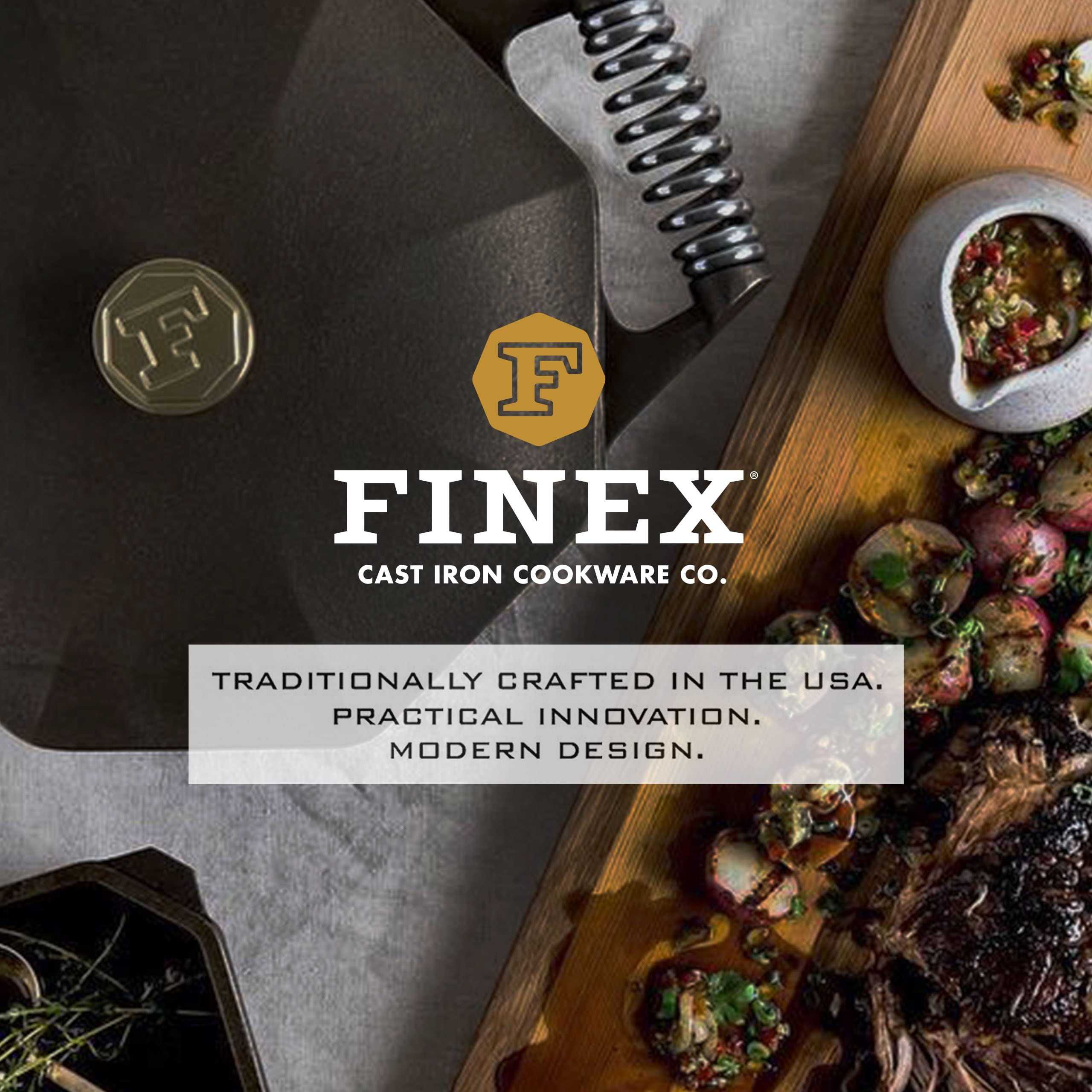 FINEX Premium Cast Iron Double Burner Griddle - Heavy Duty Grill Pan for Stovetop & Outdoor Cooking - Perfect for Camping, BBQs & Home Kitchen Use
