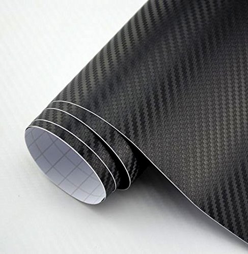 3D Black Carbon Fiber Vinyl Wrap Roll - 90