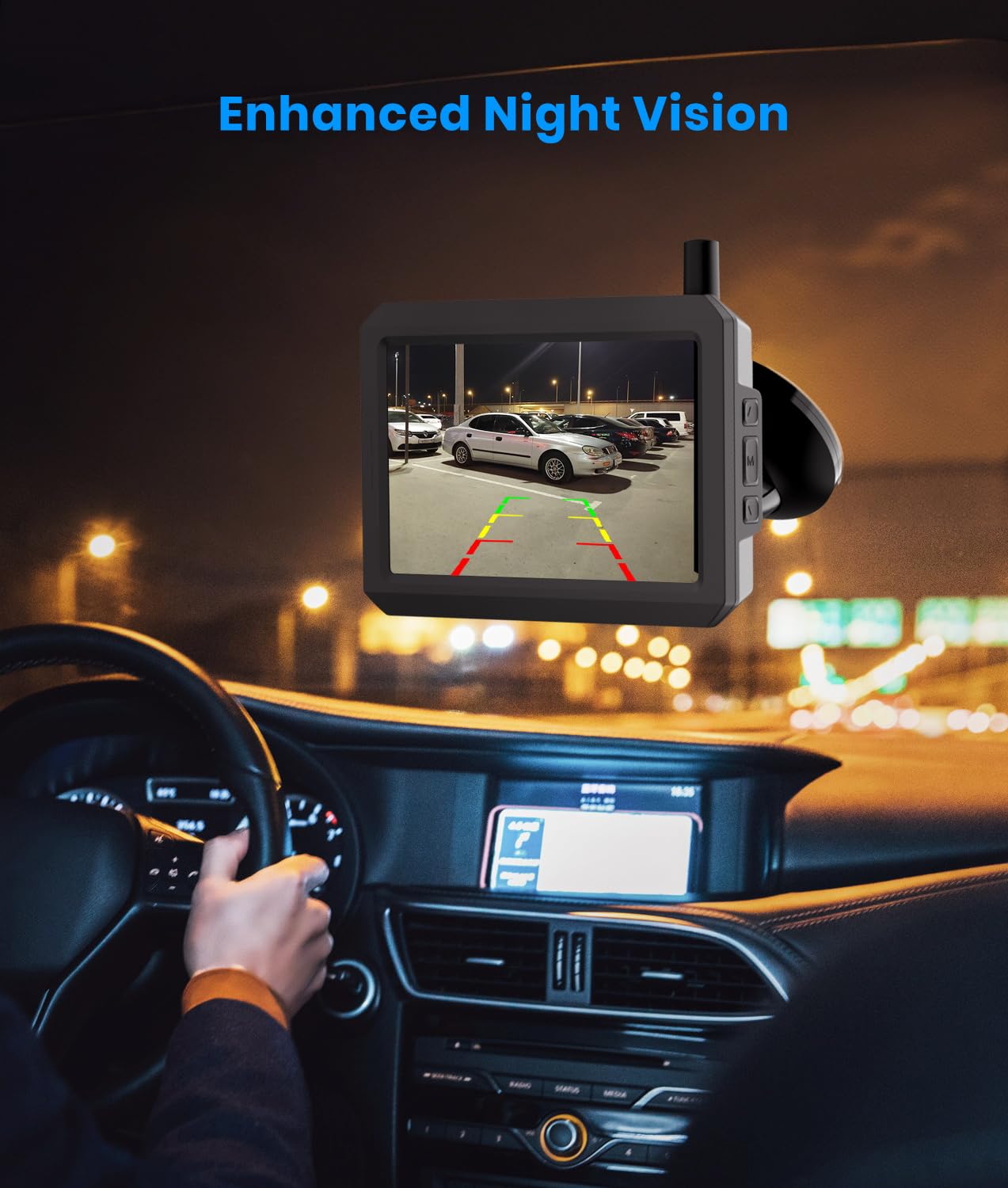 AUTO-VOX Wireless Backup Camera for Cars - 5'' HD Monitor, Easy 3-Minute DIY Installation, Rechargeable Battery, Super Night Vision - Perfect for Trucks, SUVs, Vans & Trailers - Enhance Parking Safety in Low Light & Tight Spaces