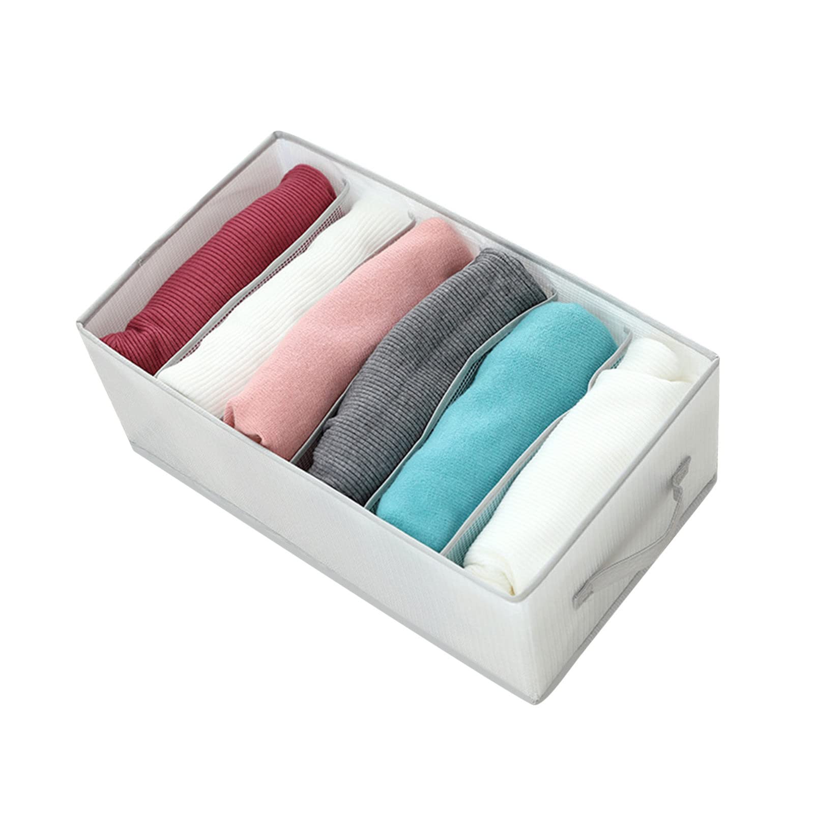 Povvinmg Soft Storage Bins & Mesh Clothes Storage Bags - Foldable Drawer Organizer with PP Compartments for Closet, Bedroom & Travel (Grey, One Size) | Perfect for Wardrobe Organization, Underwear Storage & Space Saving