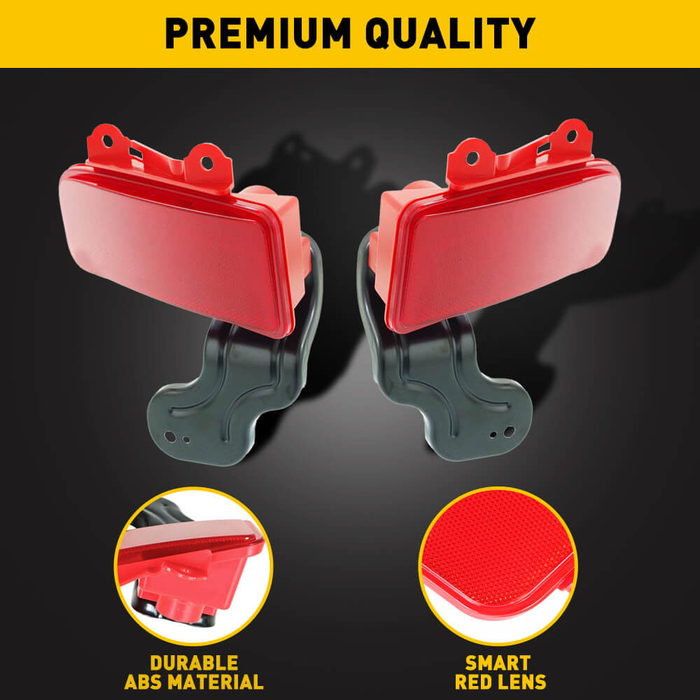 Red Rear Bumper Reflector Lamp Compatible with 2015-2016 Honda CR-V - Perfect for Night Driving Safety & Vehicle Customization