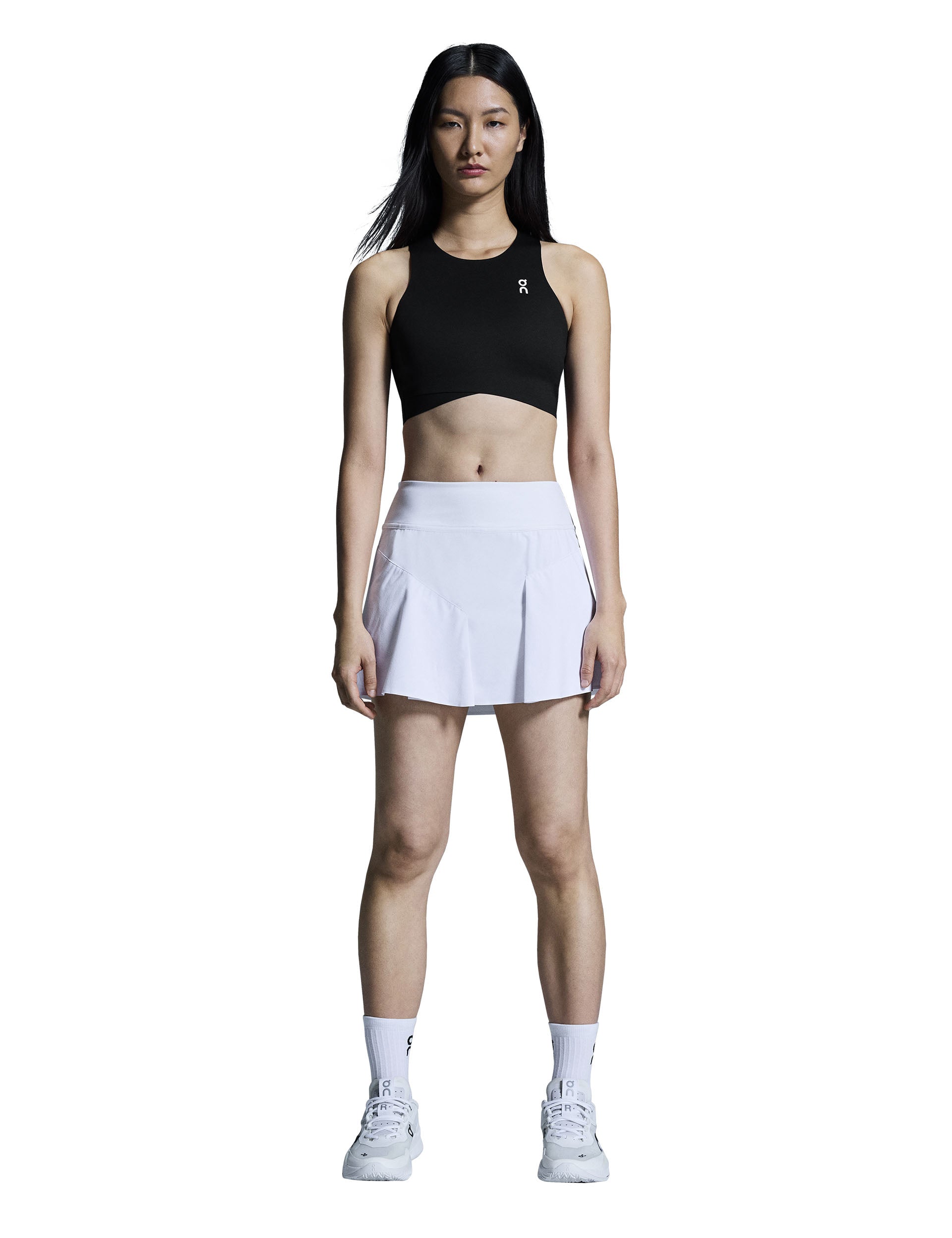 Black Court Crop Top for Women - Stylish Tennis & Workout Tank Top for Active Lifestyle
