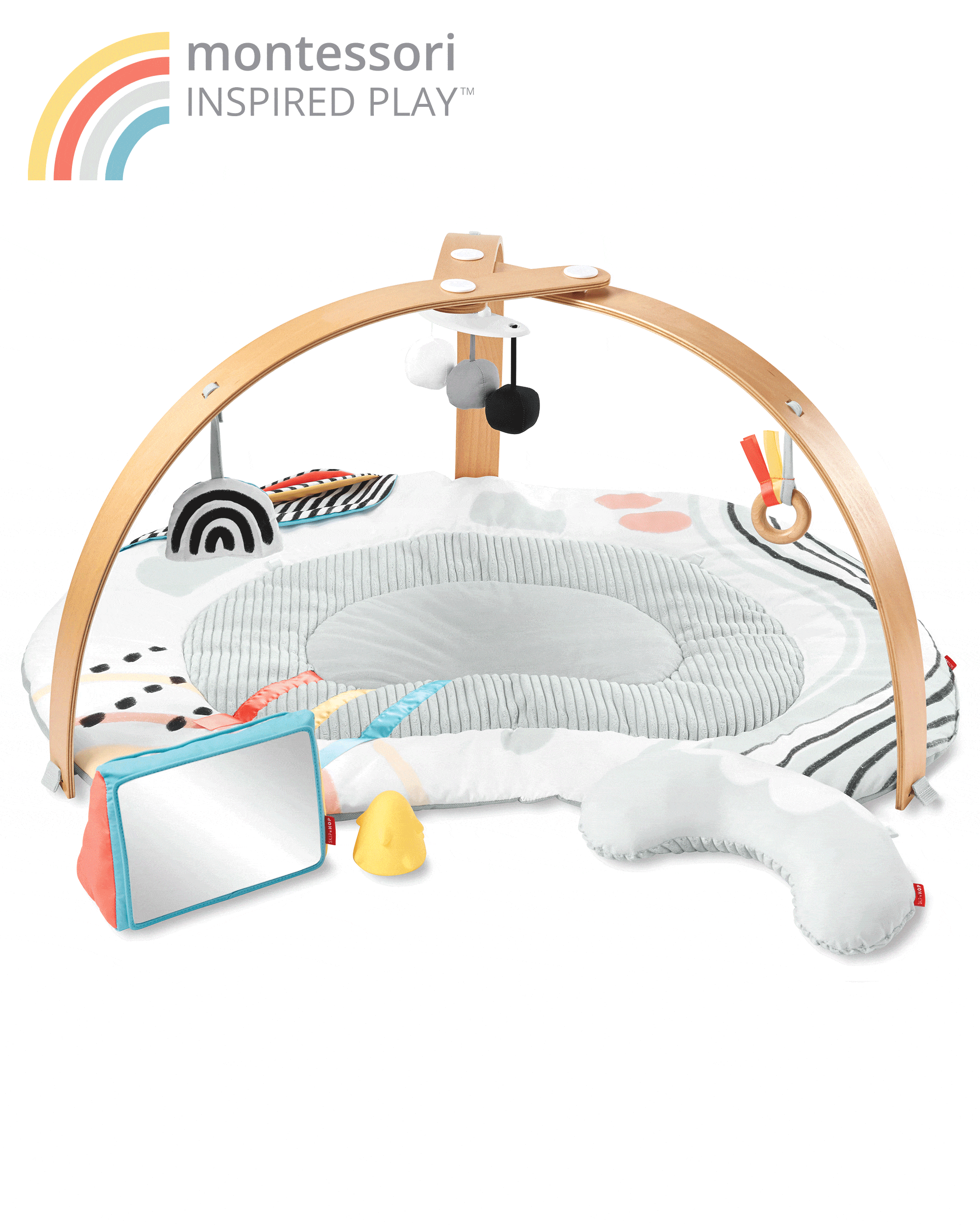 Skip Hop Discoverosity Montessori Inspired Play Gym - Baby Activity Center for Sensory Development & Tummy Time - Perfect for Newborns & Infants