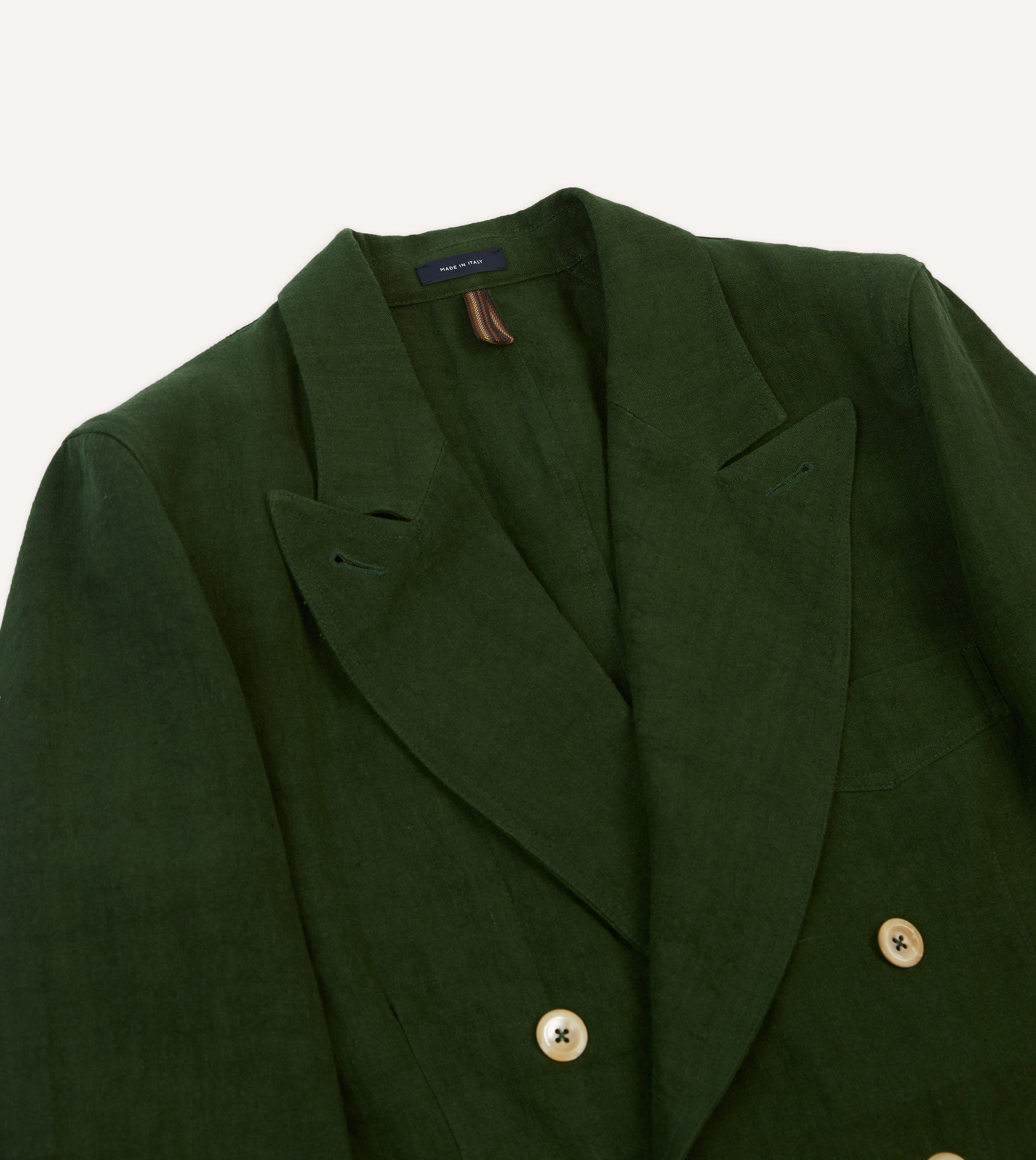 Green Linen Games Blazer Mk. III - Premium Men's Casual Jacket for Gaming & Lounge Wear | Comfortable & Stylish Outerwear for PC Gaming, Esports & Relaxing at Home