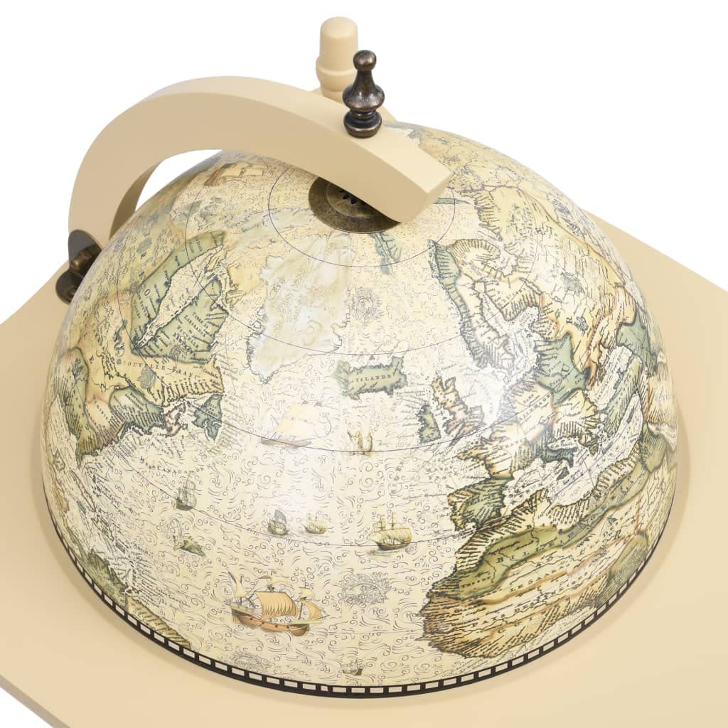 Vintage Globe Bar Cabinet with Wooden Nautical Map Design - Glass Display & Wine Stand for Home Bar, Living Room, or Office Decor - Perfect for Whiskey, Wine & Cocktail Storage
