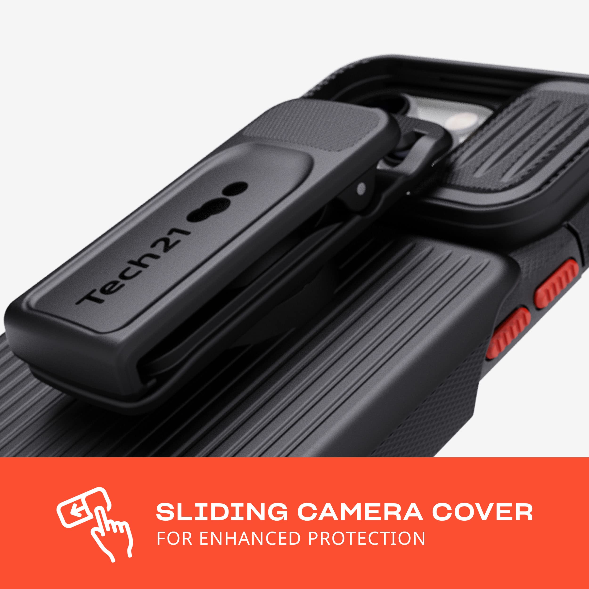 Tech21 iPhone 14 Pro Evo Max Case with MagSafe - Shockproof Rugged Protective Cover with Holster & 20ft Drop Protection | Perfect for Outdoor, Construction & Active Lifestyle Use | Black