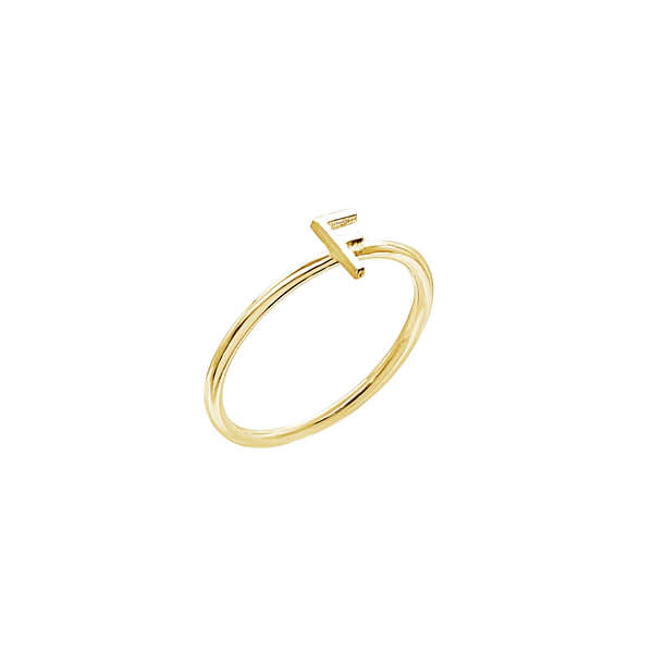 Amare Wear Initial Stackable Rings for Women - 24K Gold Plated Personalized Name Rings - Perfect for Gifts, Anniversaries, and Everyday Layered Jewelry Style