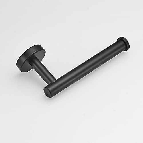 Stainless Steel Bathroom Hardware Set - Wall Mount Toilet Paper Holder & Kitchen Roll Holder, Black Tissue Rack & Towel Set for Modern Bathroom & Kitchen Decor | Perfect for Home, Office & Restaurant Use